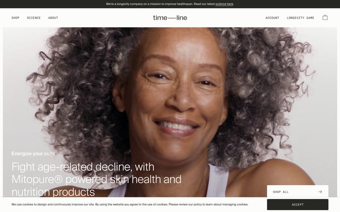 Mitopure website preview