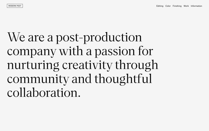 Modern Post website preview
