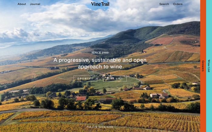 Vine Trail website preview