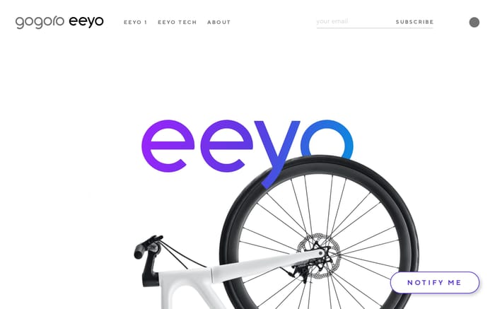 Gogoro Eeyo website preview