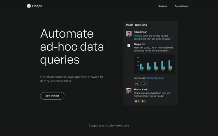 Shape website preview