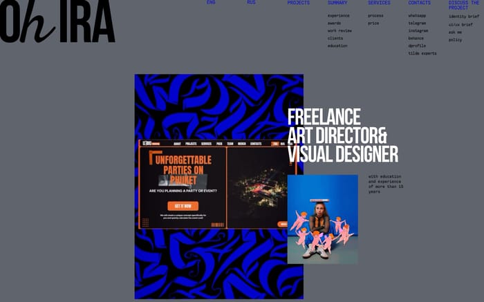 Oh Ira Design website preview