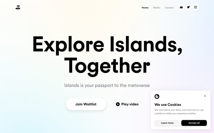 Islands website preview