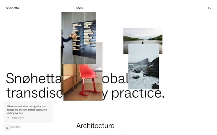 Snøhetta website preview