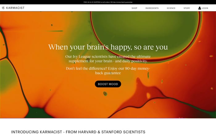 Karmacist website preview