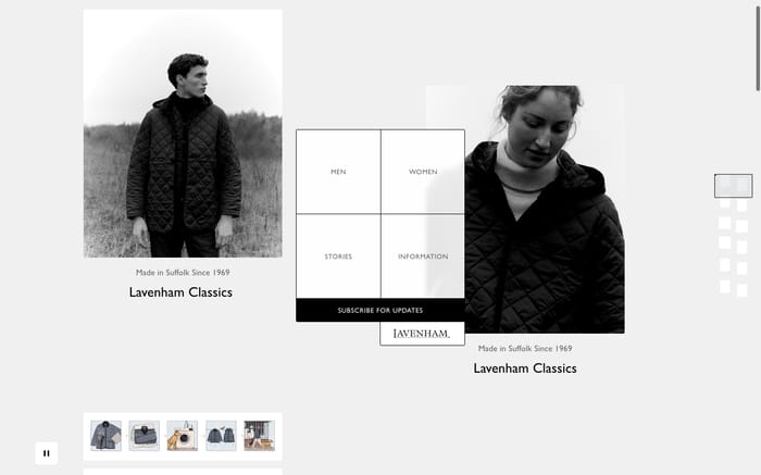 Lavenham Jackets website preview
