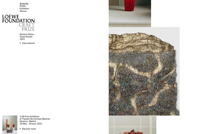 Loewe Foundation Craft Prize website preview