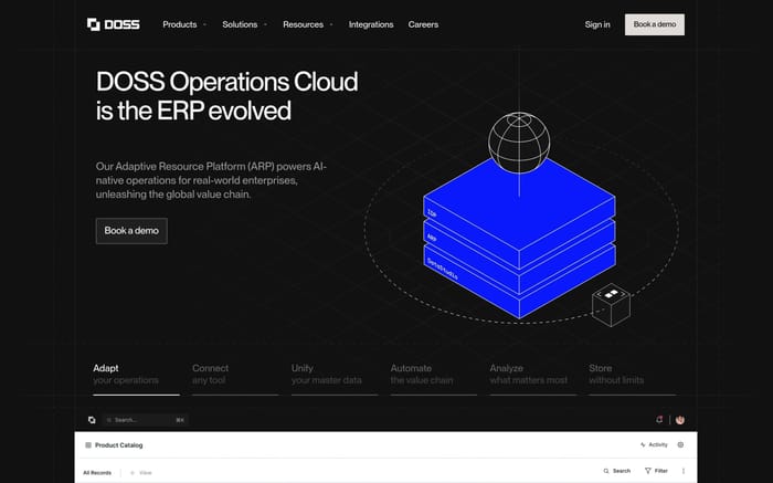 Doss website preview