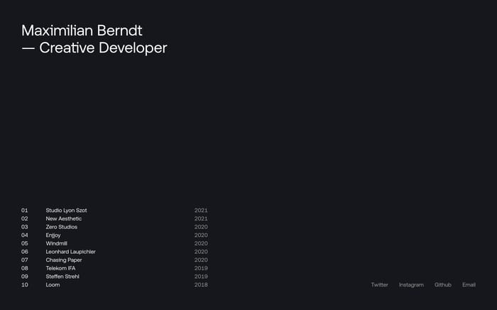 Maximilian Berndt website preview