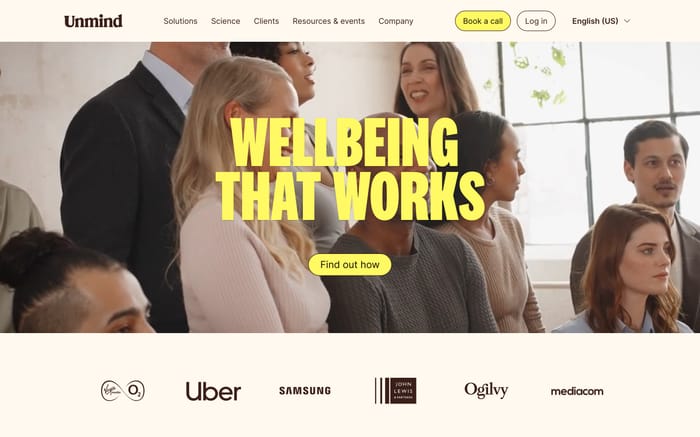 Unmind website preview