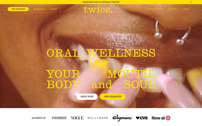 Twice website preview