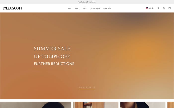 Lyle and Scott website preview