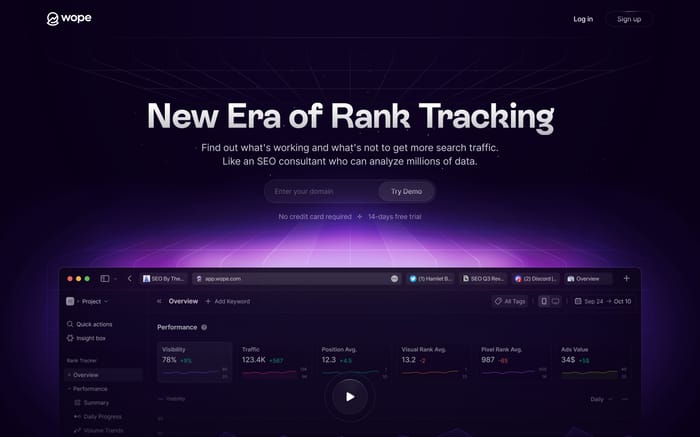 Wope website preview