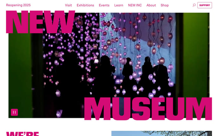 New Museum website preview