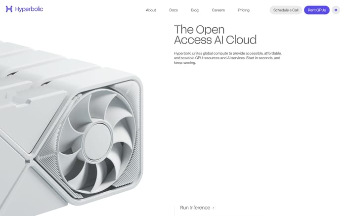 Hyperbolic website preview