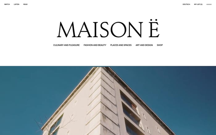 Maison Ë website preview