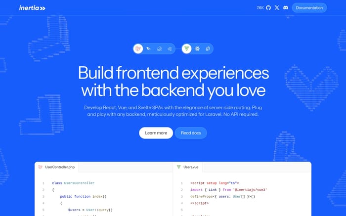 Inertia website preview