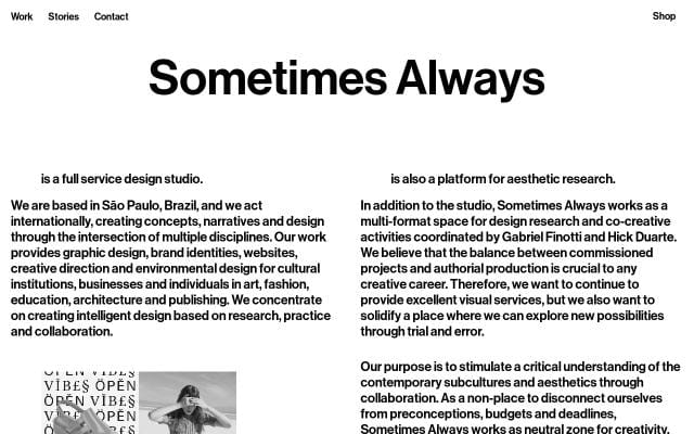 Sometimes-always website preview