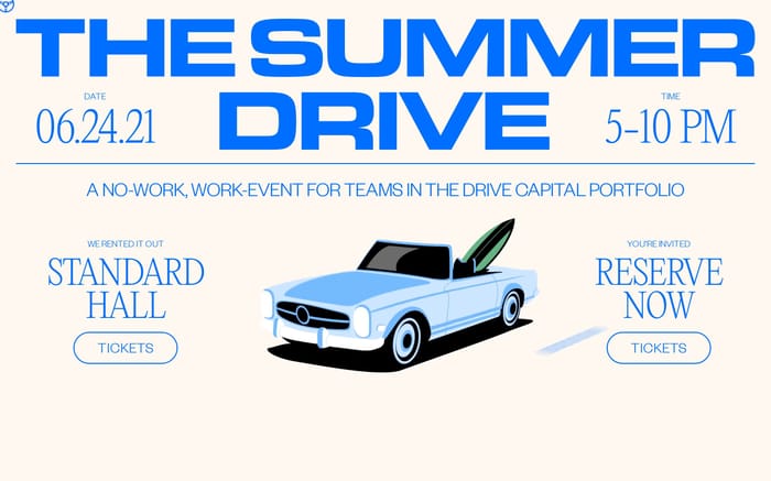 The Summer Drive website preview