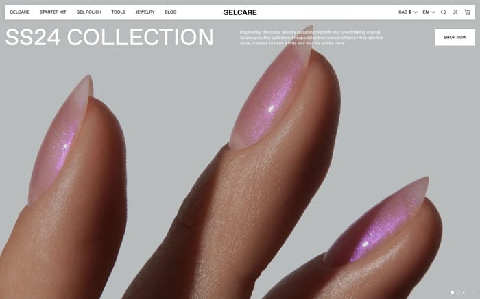 Gelcare website preview