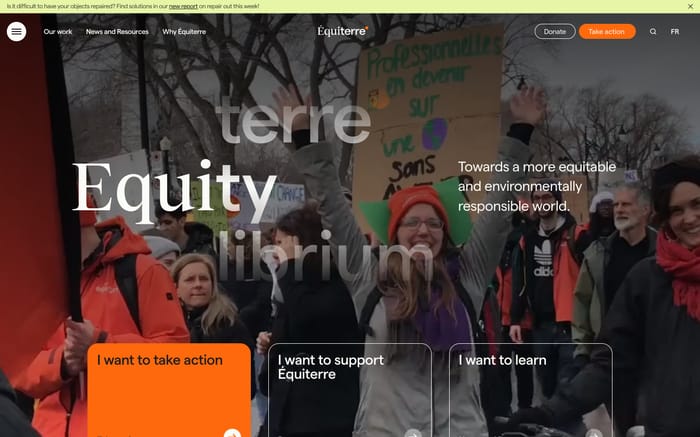 Equiterre website preview