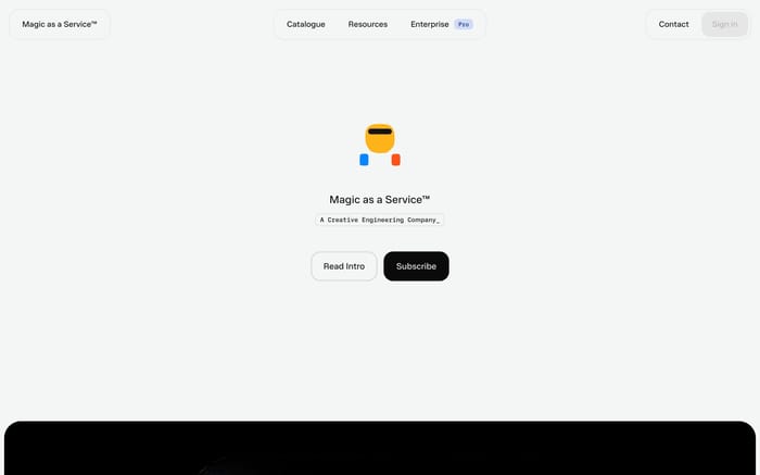 Magic as a Service website preview