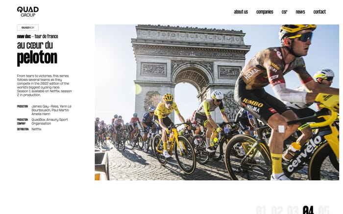 Quad website preview