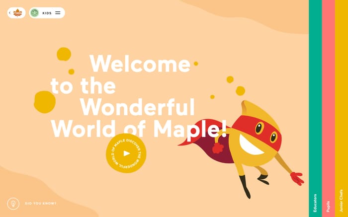 Wonderful world of maple website preview