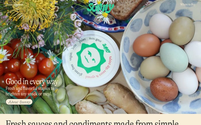 Sunny Fine Foods website preview