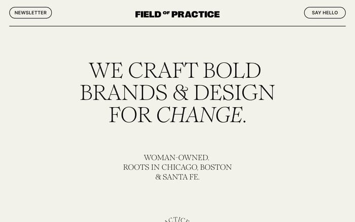 Field of Practice website preview