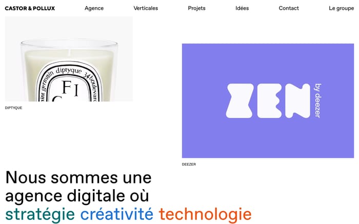 Castor & Pollux website preview
