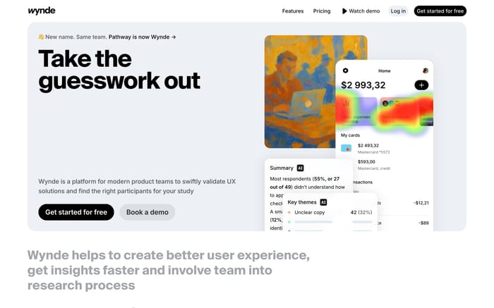 Wynde website preview