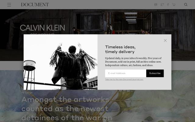 Documentjournal website preview