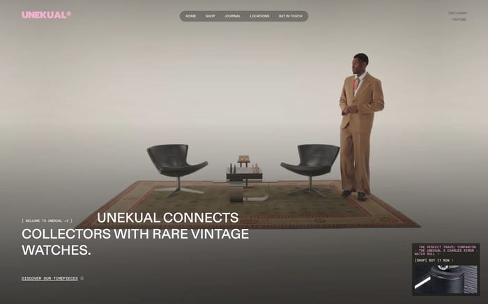 Unekual website preview