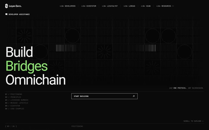 LayerZero website preview