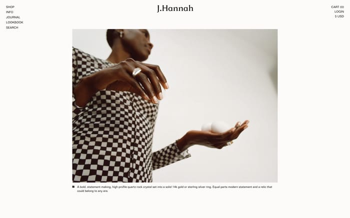 J. Hannah Fine Jewelry website preview