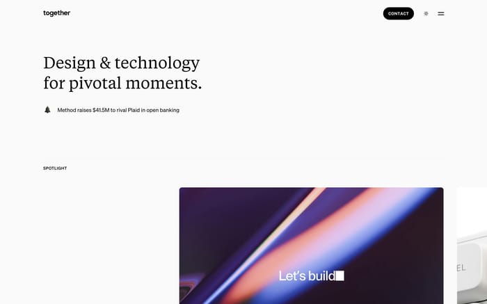 Together website preview