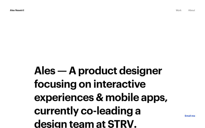 Ales Nesetril website preview