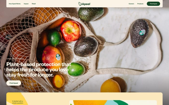 Apeel website preview