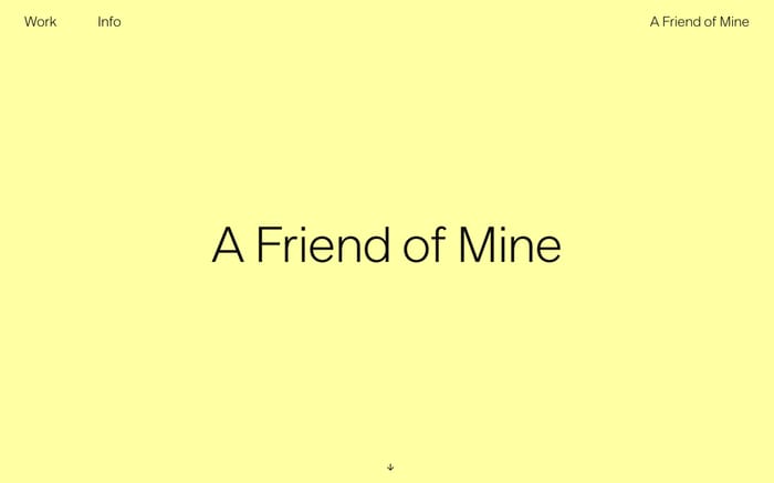 A Friend of Mine website preview