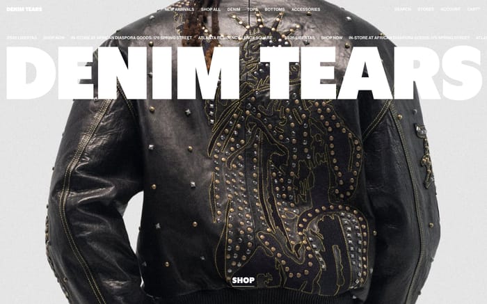Denim Tears website preview