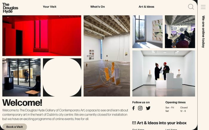 The Douglas Hyde Gallery website preview