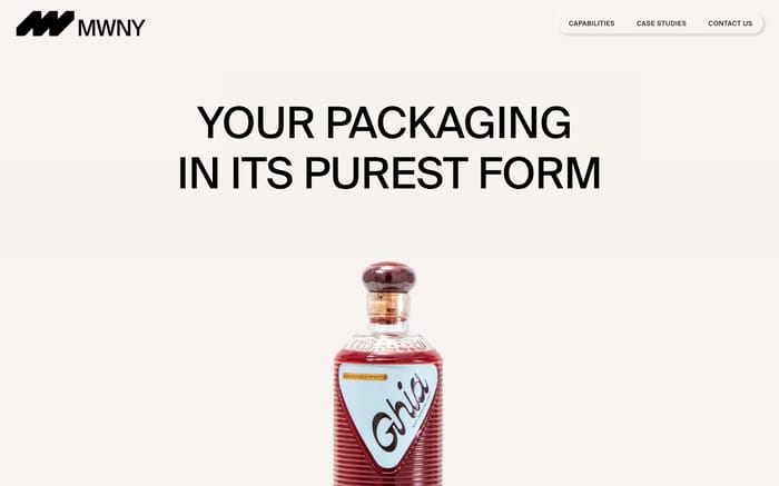 MWNY Packaging Prototyping website preview