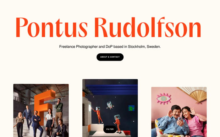 Pontus Rudolfson website preview