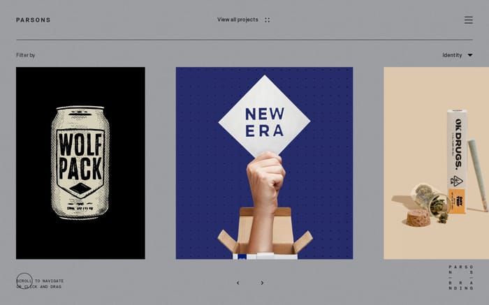 Parsons Branding website preview