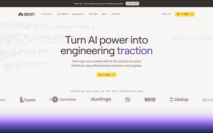 Span website preview