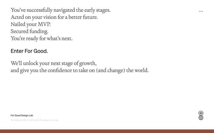 For Good Design Lab website preview