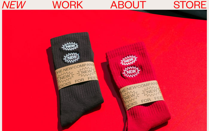 The New Company store website preview