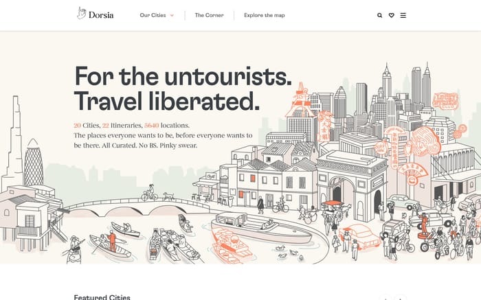 Dorsia website preview