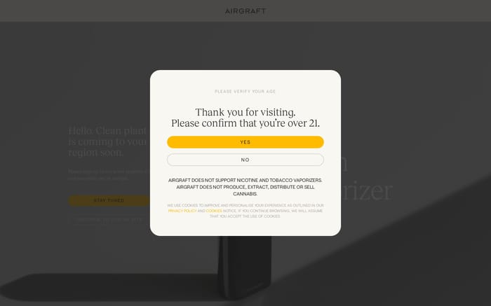 Airgraft website preview